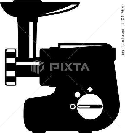 Electric Meat Grinder Icon in flat style. Vector Illustration 110439676