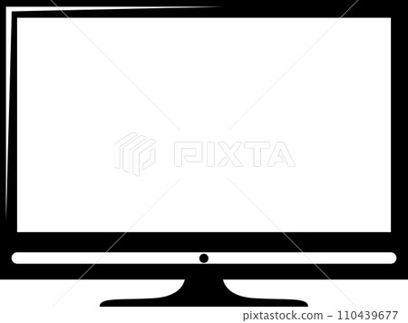 Modern Television Monitor Icon in flat style. Vector Illustration 110439677