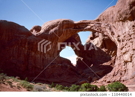 Natural landscape of limestone and sandstone rock formations inside a national parks in utah and arizona in north america in summer Natural landscape of limestone and sandstone rock formations inside a national parks in utah and arizona in north america in summer 110440014