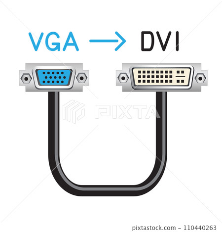 VGA to DVI hardware interface cable 110440263