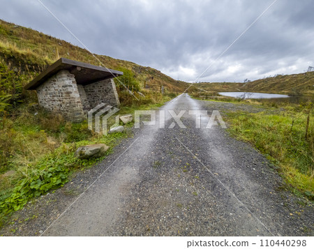View of the shelter at Bonny Glen in County Donegal - Ireland. 110440298