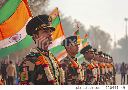 Indian soldiers at the Indian Republic Day parade 110441449