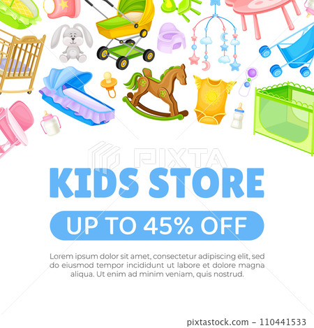 Baby Room Stuff Store and Shop Banner Design Vector Template Baby Room Stuff Store and Shop Banner Design Vector Template 110441533