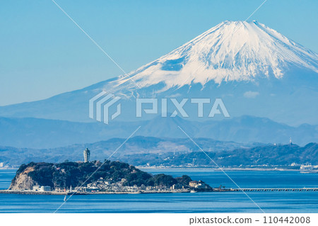 從逗子出發的富士山和江之島 從逗子出發的富士山和江之島 110442008