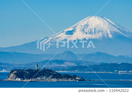 從逗子出發的富士山和江之島 從逗子出發的富士山和江之島 110442022