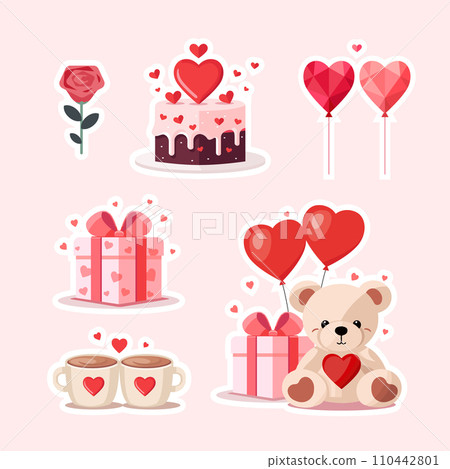 情人節禮物組合泰迪熊與蛋糕氣球 情人節禮物組合泰迪熊與蛋糕氣球 110442801