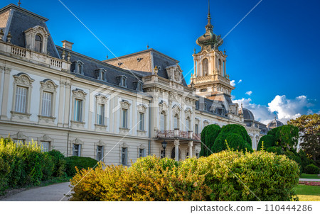 view of The Festetics Palace, Baroque palace located in the Keszthely, Zala, Hungary. 110444286