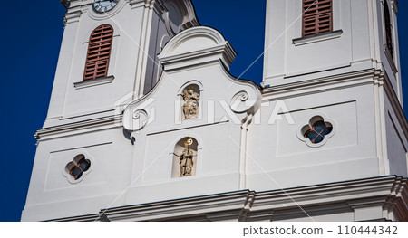Tihany, Hungary - view of the famous Benedictine Monastery of Tihany, Lake Balaton Tihany, Hungary - view of the famous Benedictine Monastery of Tihany, Lake Balaton 110444342