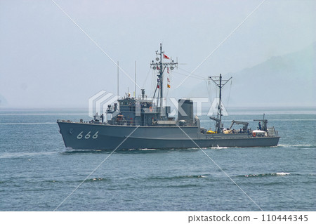 Maritime Self-Defense Force minesweeper sailing Maritime Self-Defense Force minesweeper sailing 110444345