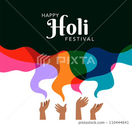 Happy Holi Festival, festival of colors. Colorful concept design, banner and background Happy Holi Festival, festival of colors. Colorful concept design, banner and background 110444641