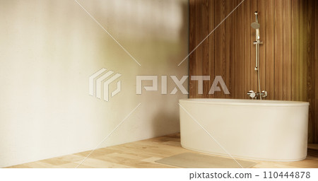 The Bath and toilet on bathroom japanese style. The Bath and toilet on bathroom japanese style. 110444878