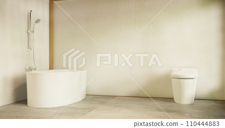 The Bath and toilet on bathroom japanese style. 110444883