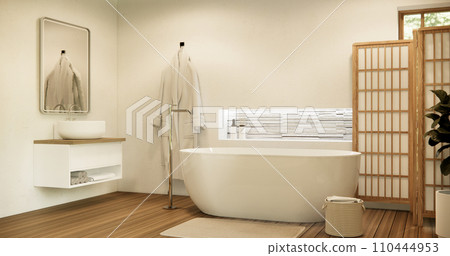 The Bath and toilet on bathroom japanese style. The Bath and toilet on bathroom japanese style. 110444953