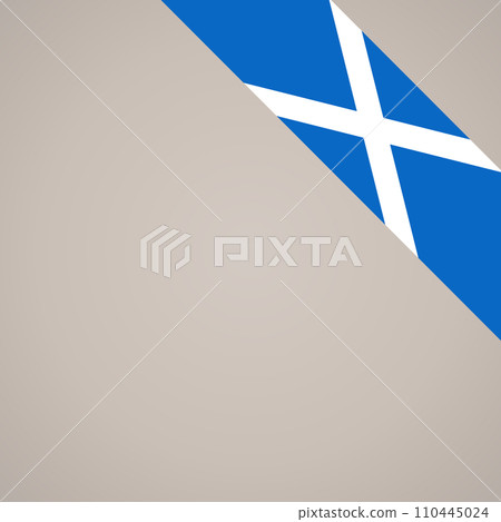 Corner ribbon flag of Scotland 110445024