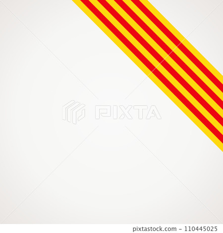 Corner ribbon flag of Catalonia 110445025
