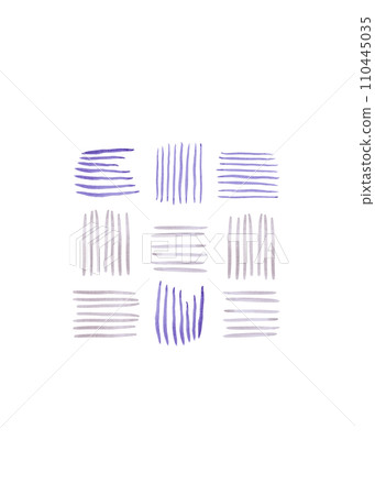 Watercolor strokes. Strokes with a thin brush. Abstract print 110445035