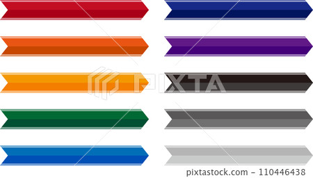 Set of 10 right-pointing arrow caption frames_2 tone 110446438