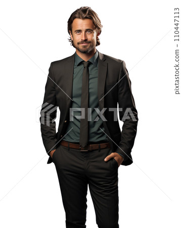 fullbody photo of businessman isolated 110447113