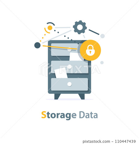 data storage icon for web,flat design icon vector illustration 110447439