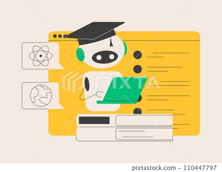 Chatbot self learning abstract concept vector illustration. 110447797
