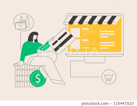 Debit card abstract concept vector illustration. Debit card abstract concept vector illustration. 110447820