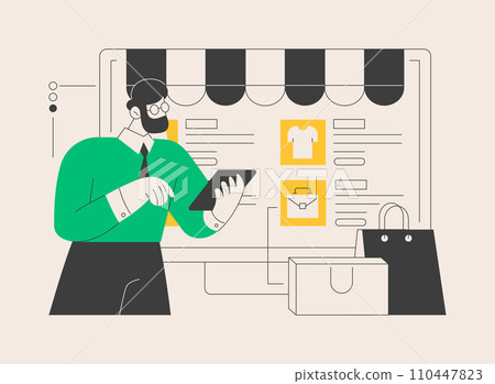 Smart retail abstract concept vector illustration. 110447823