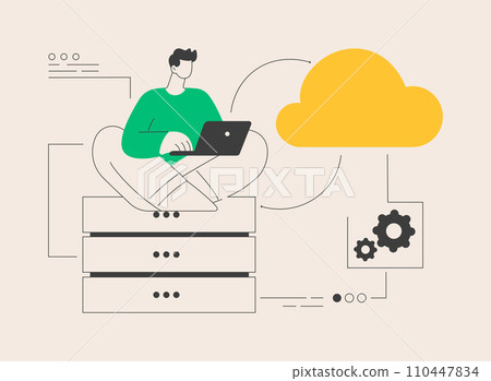 Backup server abstract concept vector illustration. 110447834