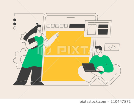 Microsite development abstract concept vector illustration. Microsite development abstract concept vector illustration. 110447871