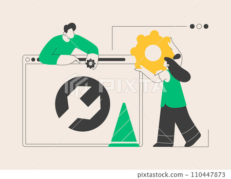 Website maintenance abstract concept vector illustration. Website maintenance abstract concept vector illustration. 110447873