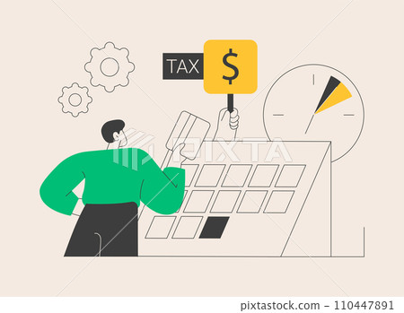 Tax payment deadline abstract concept vector illustration. 110447891