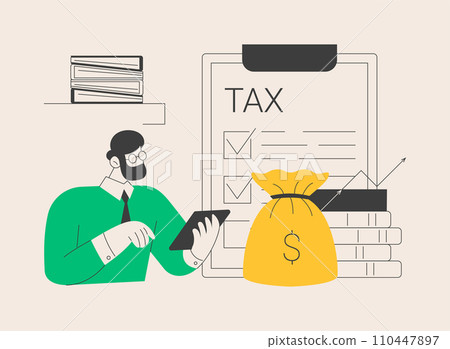 Taxable income abstract concept vector illustration. 110447897