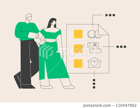 Relationship status abstract concept vector illustration. 110447902