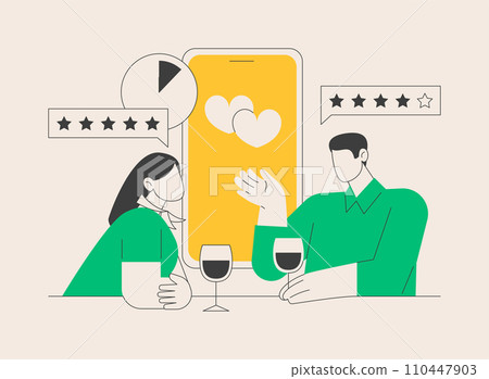 Blind date abstract concept vector illustration. Blind date abstract concept vector illustration. 110447903