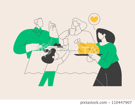Family tradition abstract concept vector illustration. 110447907