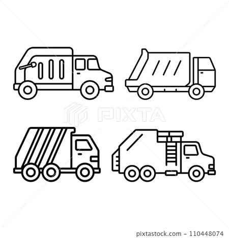 garbage truck icon garbage truck icon 110448074