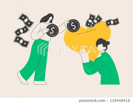 Philanthropy abstract concept vector illustration. 110448418