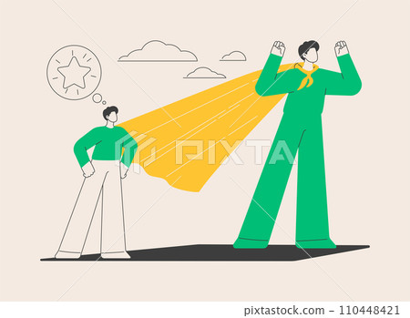 Self-esteem abstract concept vector illustration. 110448421