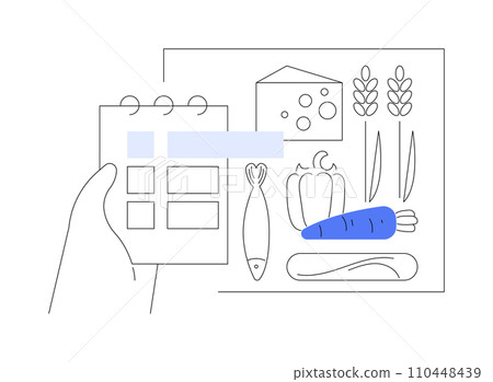 Flexitarian meal plan isolated cartoon vector illustrations. 110448439