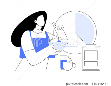 Intermittent fasting isolated cartoon vector illustrations. 110448442
