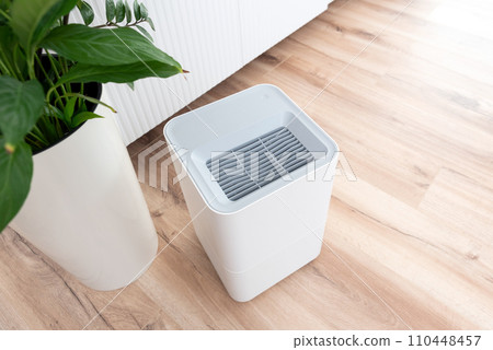 Modern air humidifier in living room Modern air humidifier in living room 110448457