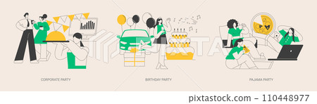 Celebration event abstract concept vector illustrations. 110448977