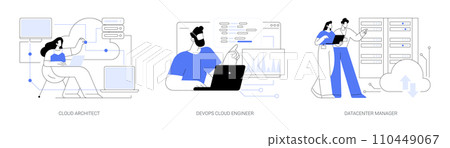 Cloud engineering isolated cartoon vector illustrations se 110449067