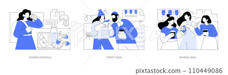 Eating out isolated cartoon vector illustrations se Eating out isolated cartoon vector illustrations se 110449086