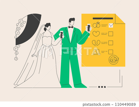 Marital status abstract concept vector illustration. 110449089