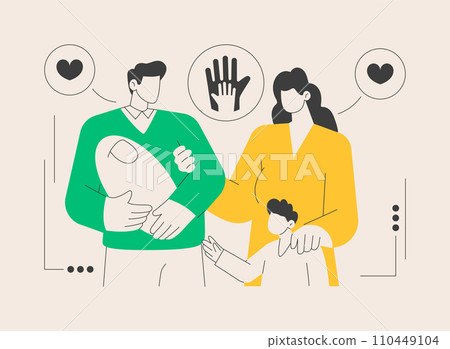 Parental responsibility abstract concept vector illustration. 110449104