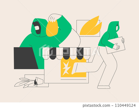 Looting abstract concept vector illustration. Looting abstract concept vector illustration. 110449124