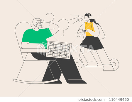 Generation gap abstract concept vector illustration. 110449460