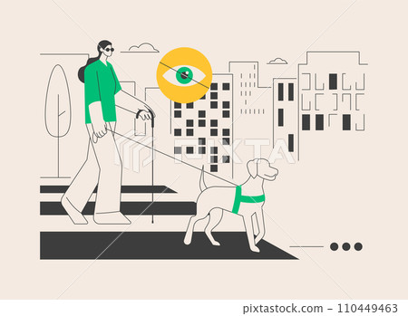 Blindness and vision loss abstract concept vector illustration. Blindness and vision loss abstract concept vector illustration. 110449463