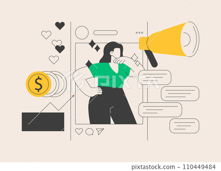 Social media star abstract concept vector illustration. Social media star abstract concept vector illustration. 110449484