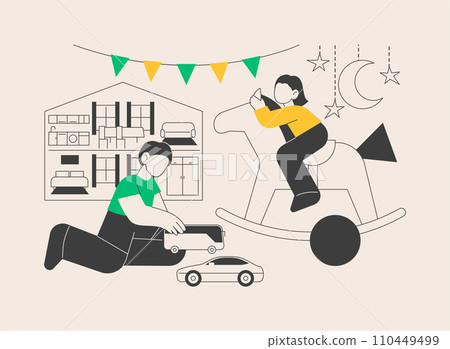 Playroom for kids abstract concept vector illustration. 110449499